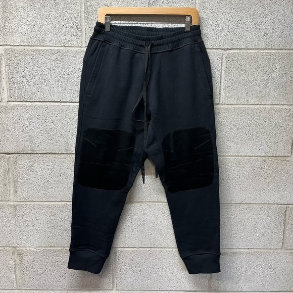 Nahmias Black Silk Trim Sweatpants - Picture 1 of 6